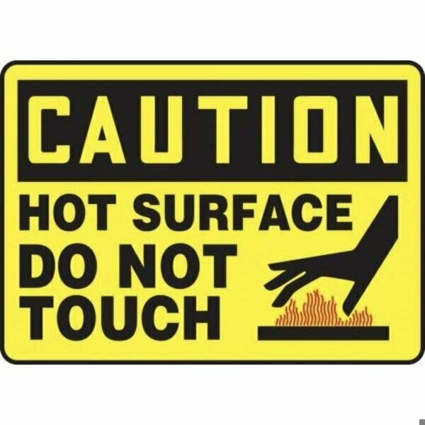 Accuform OSHA CAUTION SAFETY SIGN HOT SURFACE MWLD608XP